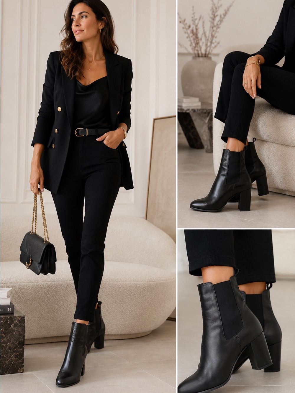 Stuart Weitzman Black Leather Boots